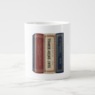 Custom Book Spine Art Personalized Family  Jumbo-Tasse