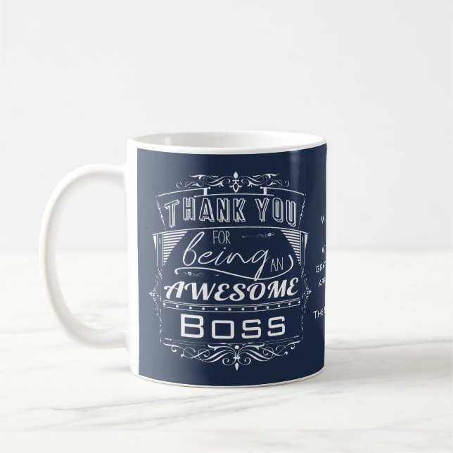 Custom Boss Vielen Dank für Ihre Wertschätzung Kaffeetasse (Links)