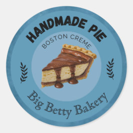 Custom Boston Cream Pie Labels | Personalisierte B Runder Aufkleber