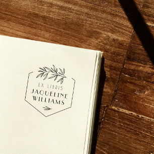 Custom Botanical Library Book Ex Libris Buchzeiche Gummistempel