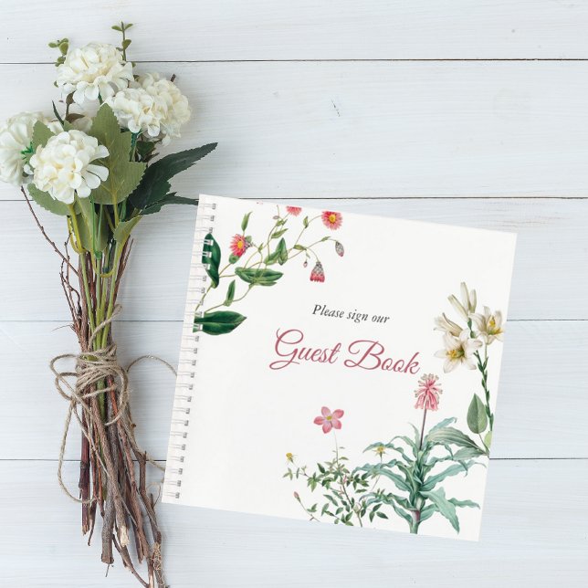 Custom Botanical Wedding Guest Book Notizbuch (Von Creator hochgeladen)