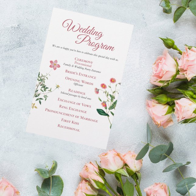Custom Botanical Wedding Program (Von Creator hochgeladen)