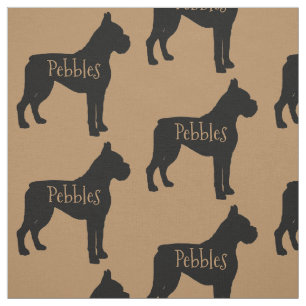Custom Boxer Dog Fabric Stoff