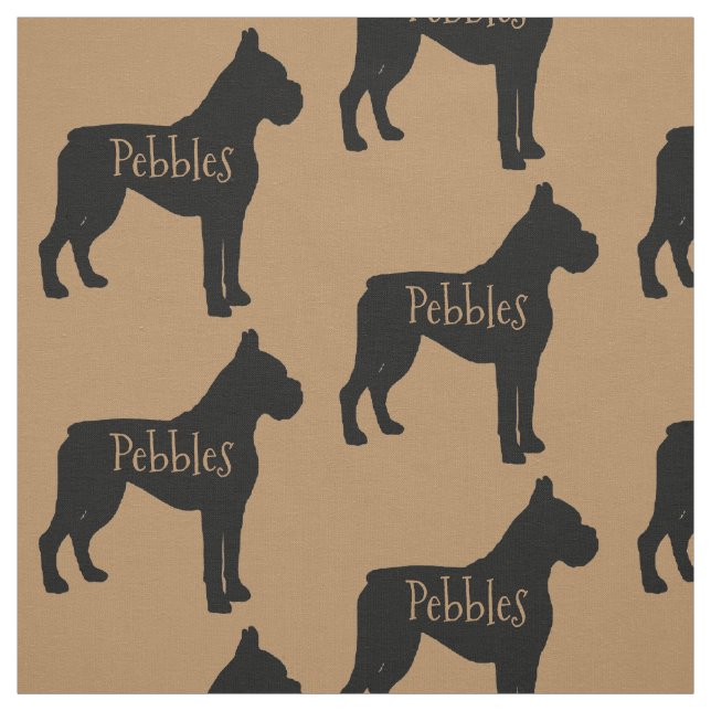 Custom Boxer Dog Fabric Stoff (Muster)