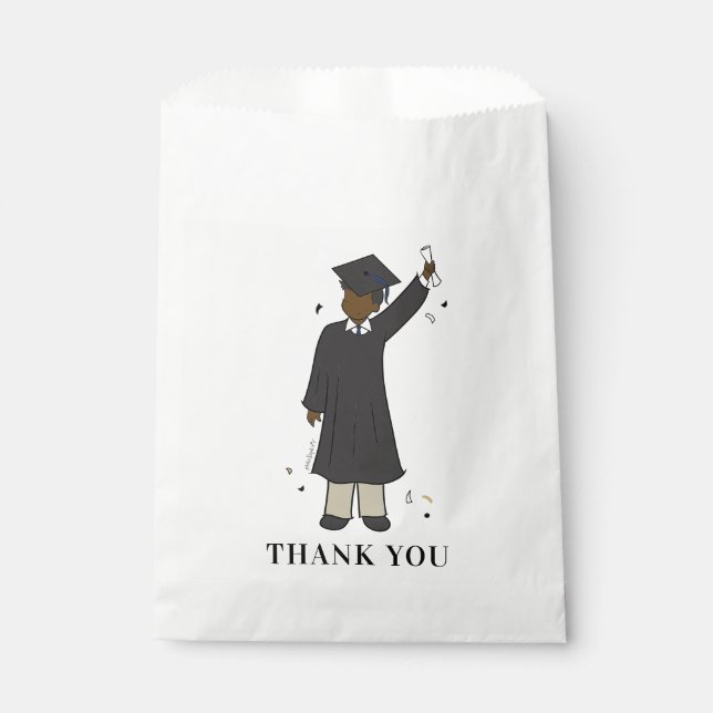Custom Boy Avatar | High School Abschluss Gefallen Geschenktütchen (Vorderseite)