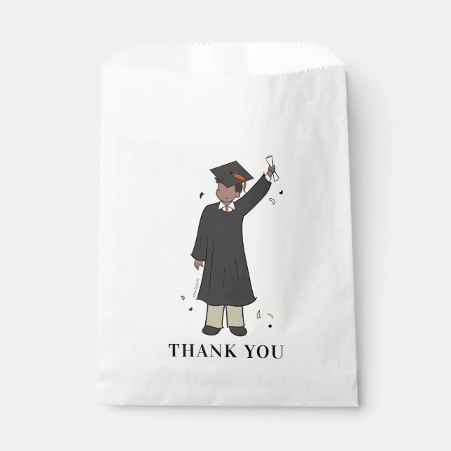 Custom Boy Avatar | High School Abschluss Gefallen Geschenktütchen (Vorderseite)