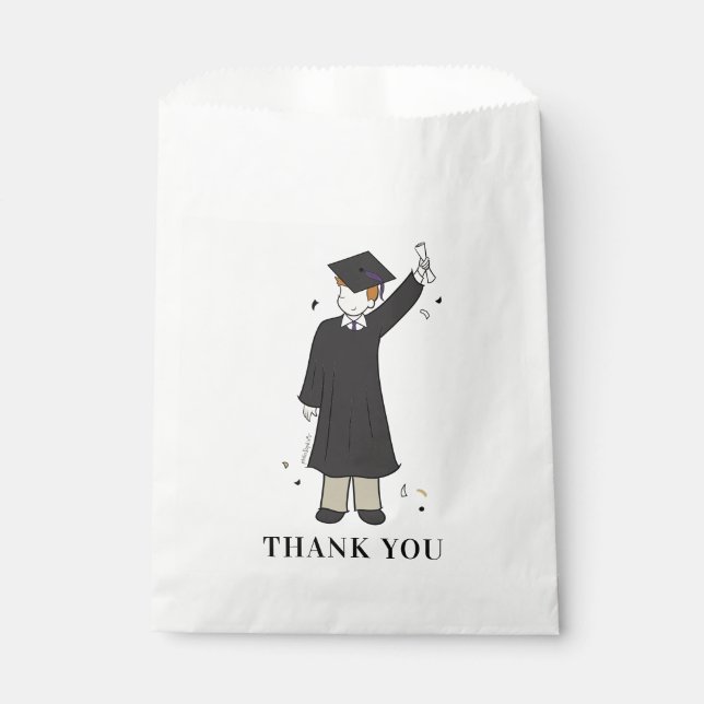Custom Boy Avatar | High School Abschluss Gefallen Geschenktütchen (Vorderseite)