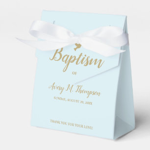 Custom Boy Baptism Blue Gold Tube Skript Geschenkschachtel