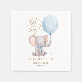 Custom Boy Blue Balloon Niedlich Elephant Baby Dus Serviette