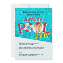 Custom Boy Foto Geburtstag Schwimmbad Party