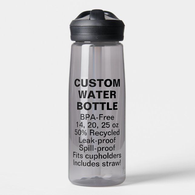 Custom BPA-Free Water Flasche 25oz CHARCOAL GRAY (Vorne)