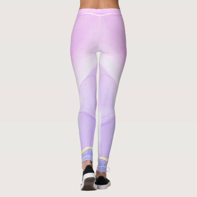 Custom Brand Brown Scottish Tartan Kariert Legging Leggings (Rückseite)