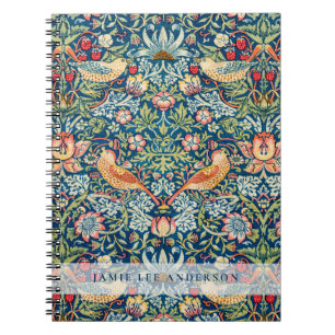 Custom Brand William Morris Birds Pattern Notizblock
