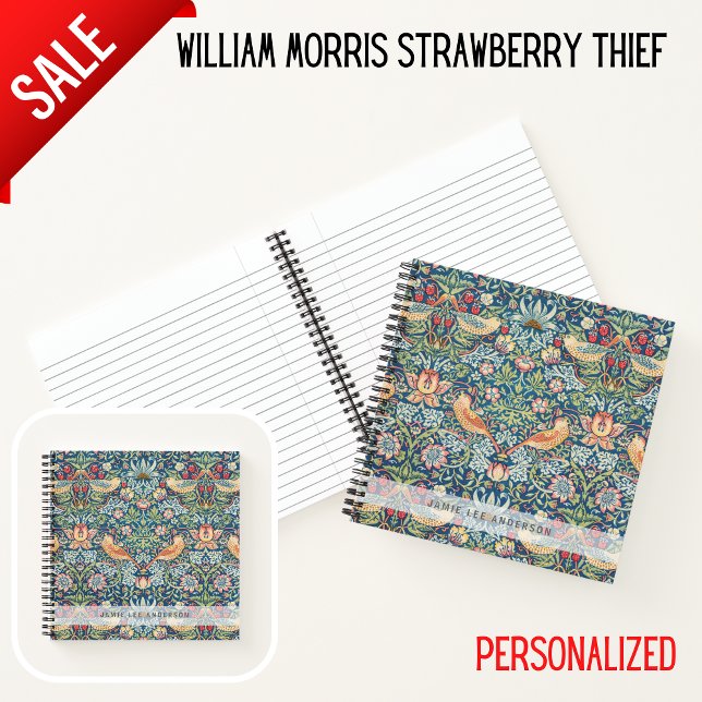 Custom Brand William Morris Birds Pattern Notizbuch (Von Creator hochgeladen)