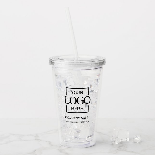 Custom Branded Company Business Logo Promotional Acryltrinkbecher (Vorderseite Ice)