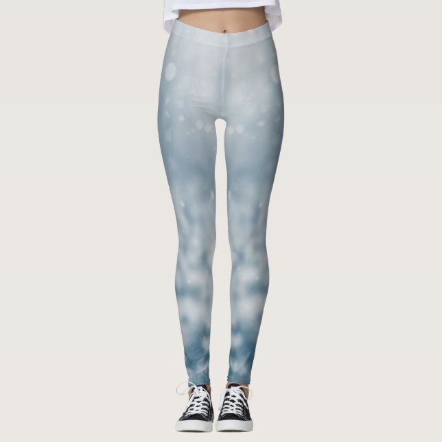 Custom Branded Gray Minimalistisch Hello Winter Leggings (Vorderseite)