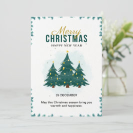 Custom Branded Green Modern Frohe Weihnachten Einladung