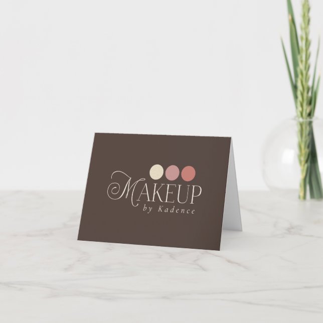 Custom Branded Makeup Artist Dankeskarte (Vorderseite)