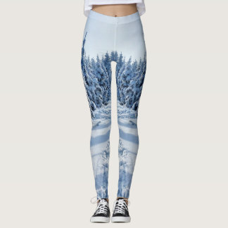 Custom Brands White Natural Hello Winter Leggings