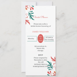 Custom Brautparty Elegante farbenfrohe Blumen Einladung