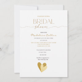 Custom Brautparty Gold Herzliche Einladung