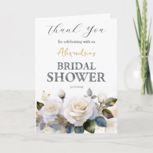 Custom Brautparty Rose Vielen Dank Dankeskarte