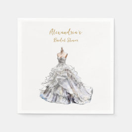 Custom Brautparty Wedding Dress Serviette