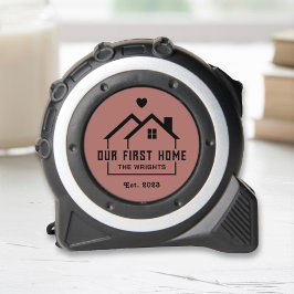 Custom Brick Red unsere erste Zuhause Maßband