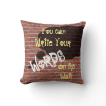 Custom Brick Wall Graffiti dachte Bubble Kissen