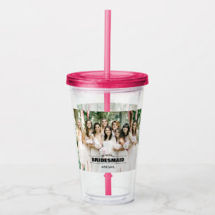 Custom Bridaid Bridal Foto Acrylic Tumbler Acryltrinkbecher