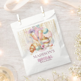 Custom Bridal Brunch Pink & Gold Glitzer Geschenktütchen