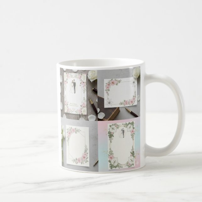 Custom Bride and Groom Illustration Kaffeetasse (Rechts)