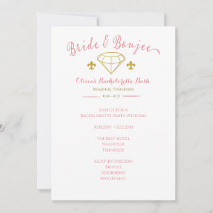 Custom Bride Boujee Junggeselinnen-Abschied Einlad Einladung