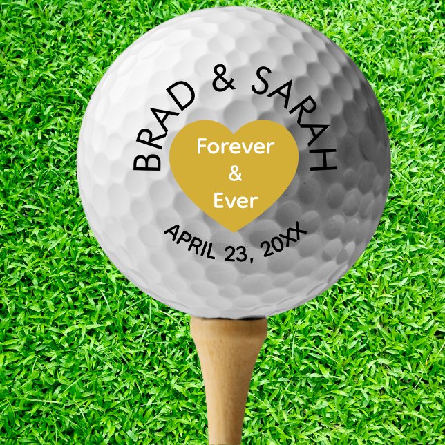 Custom Bride Groom Name Personalisiert Hochzeit Golfball (Custom Bride Groom Name Personalized Wedding Golf Balls)