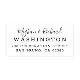 Custom Bride & Groom Wedding Rücksendeadresse Gummistempel
