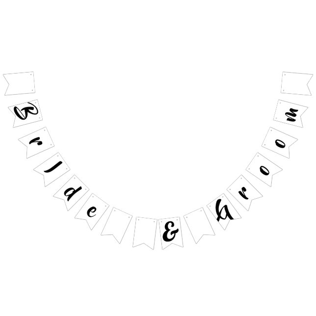 Custom Bride & Groom WEDING BUNTING FLAGS Wimpelkette (Alle)