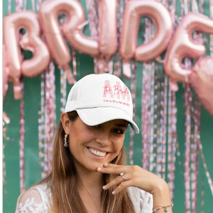 Custom Bride   Pink Monogram Future Mrs. Truckerkappe