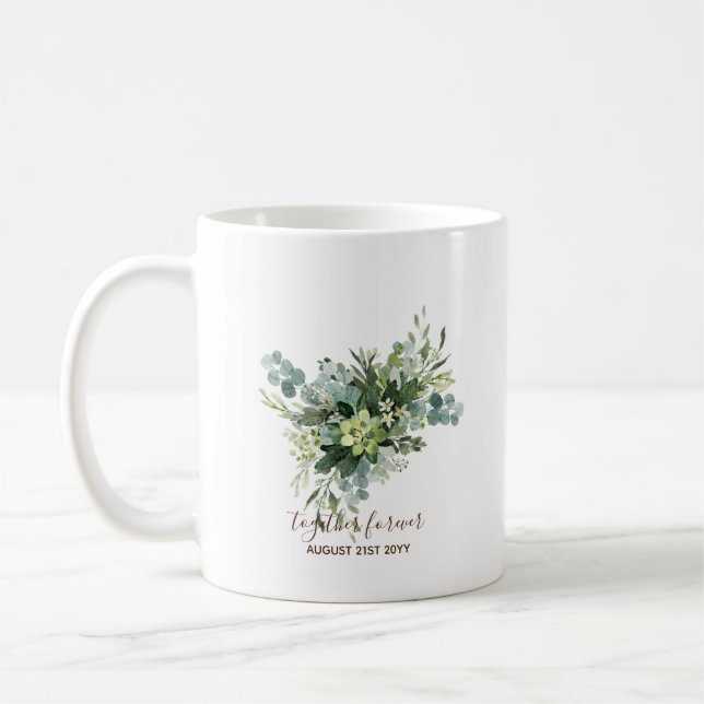 Custom Bridesmaid Brautparty gibt Grünflächen Kaffeetasse (Links)