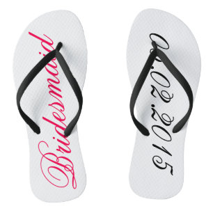 Custom Bridesmaid fügen Sie Ihre eigene Hochzeitst Flip Flops