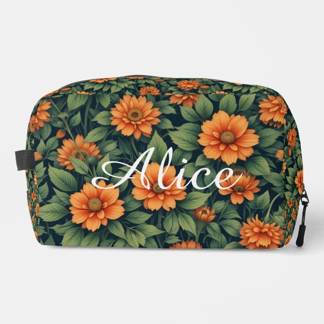 Custom Bridesmaid Makeup Bag mit besticktem Namen Waschbeutel (Vorderseite)