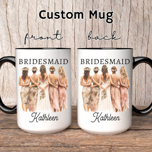 Custom Bridesmaid Tasse, Junggeselinnen-Abschied G Tasse