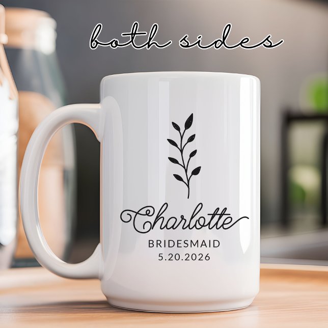 Custom Bridesmaid Tasse, Junggeselinnen-Abschied K Kaffeetasse (bride mug, personalized name mug, bachelorette party mug, bridesmaid proposal gift, bridal shower,)