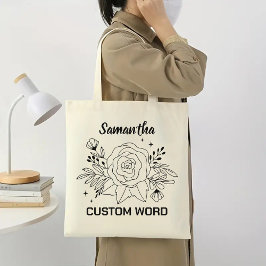 Custom Bridesmaid Tote Bag, Blumengeschenk für sie Tragetasche