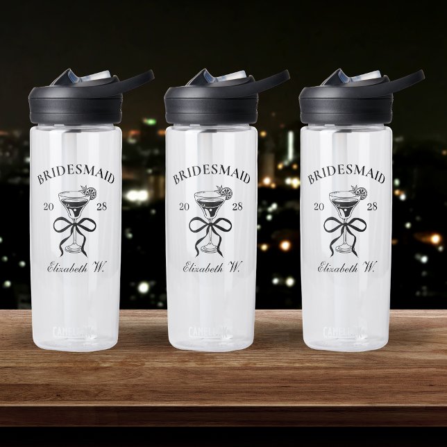 Custom Bridesmaid Water Flasche, Trauzeugin Gesche Trinkflasche (bachelorette party water bottle, bridal party matching gifts, bridesmaid hydration bottle,)