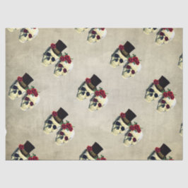 Custom Bridge & Groom Skull Hochzeitsgeschenk Seidenpapier