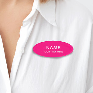 Custom Bright Red Simple Basic Modern Title Namenschild