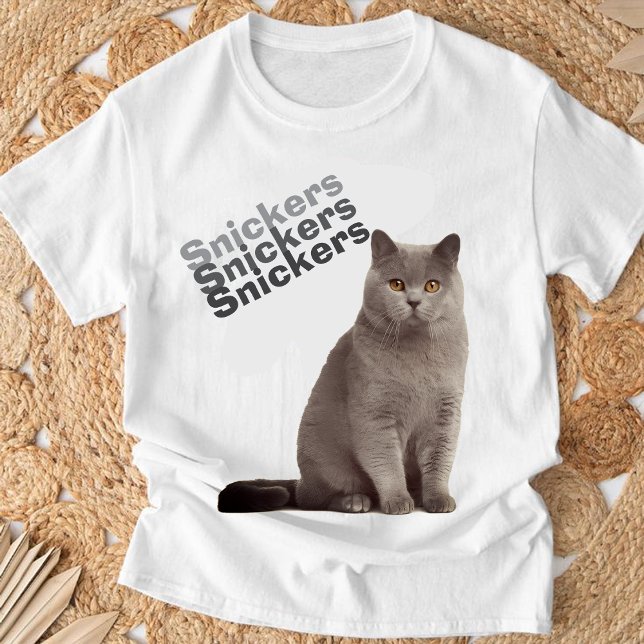Custom British Shorthair Cat "Snickers" T-Shirt (Von Creator hochgeladen)