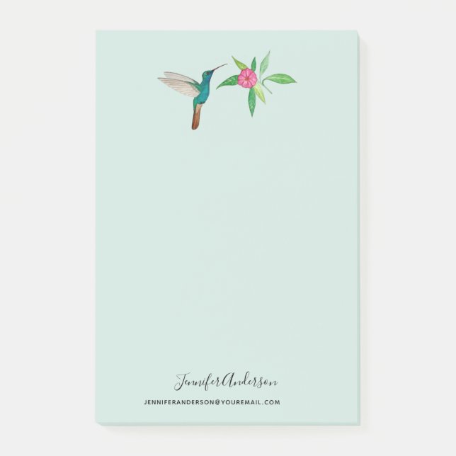 Custom Broad-Billed Hummingbird Post-it Klebezettel (Vorderseite)