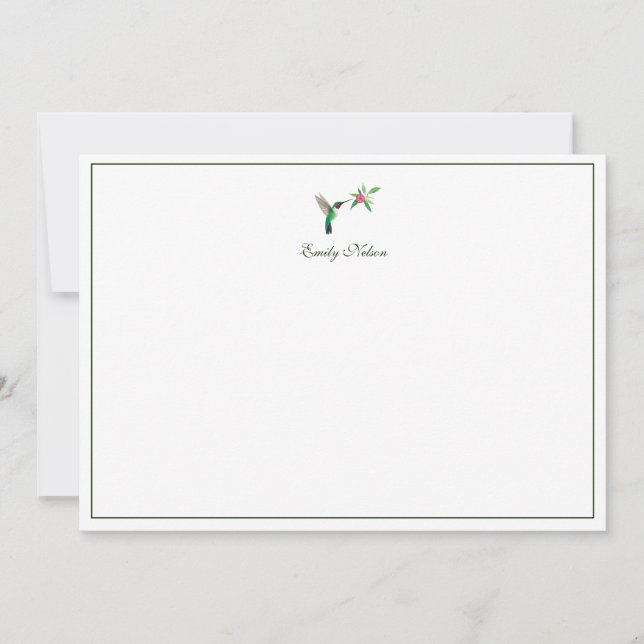 Custom Broad-tails Hummingbird Note Card Mitteilungskarte (Vorderseite)