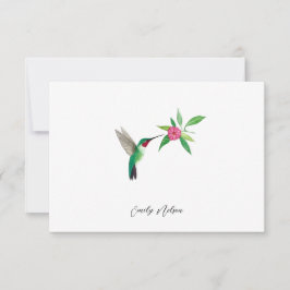 Custom Broad-tails Hummingbird Note Card Mitteilungskarte